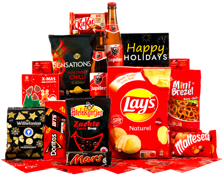 Kerstpakket Rood Gestapeld