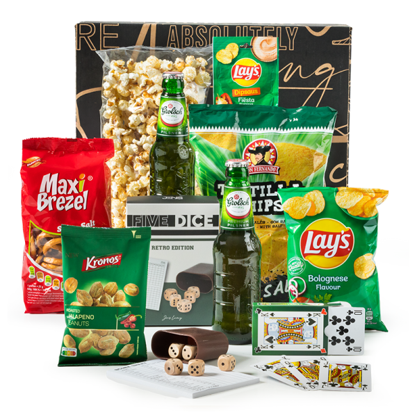 Kerstpakket Snacks En Spellen