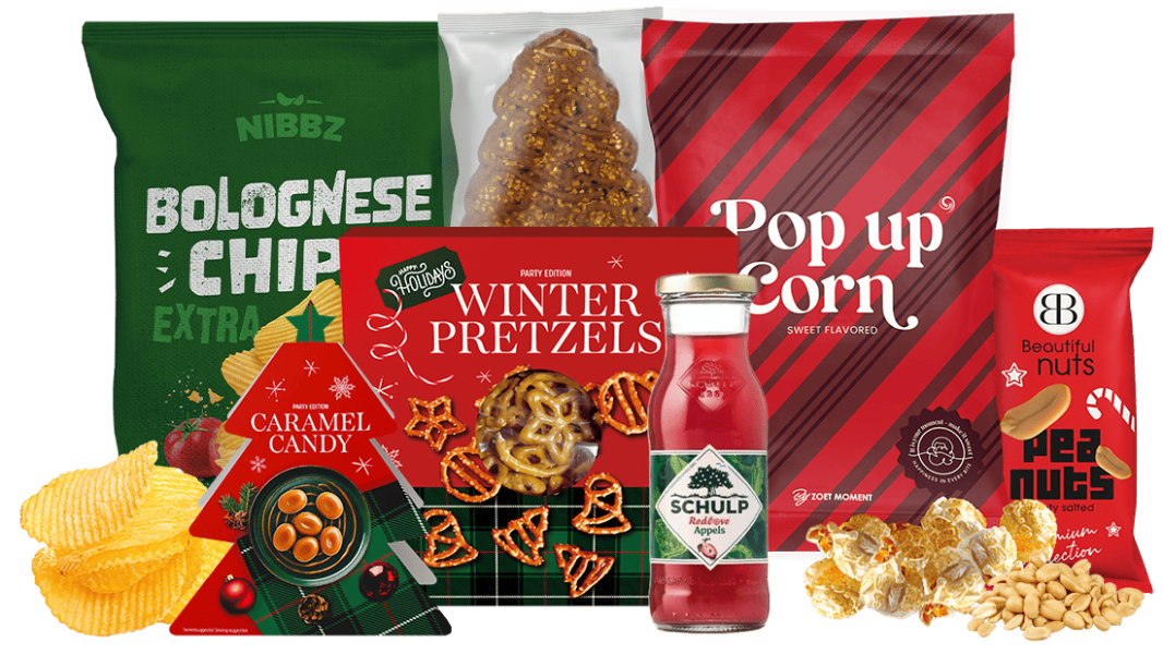 Kerstpakket Feestelijk Knabbelspel
