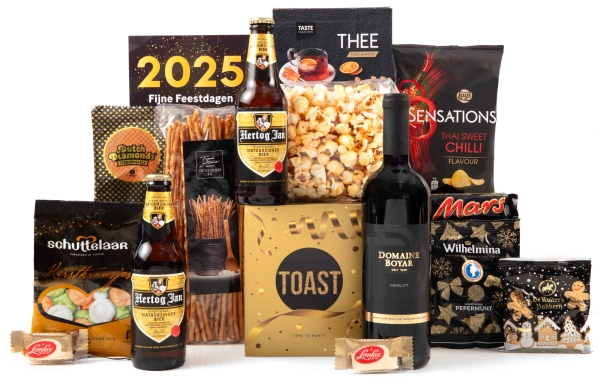 Kerstpakketten exclusief met luxe producten.