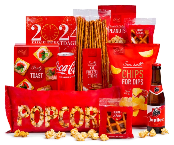Food kerstpakket met heerlijk eten om samen van te genieten
