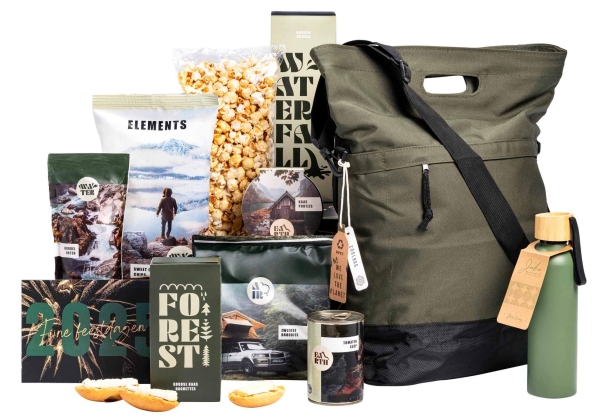 Kerstpakketten koeltas voor in de natuur.