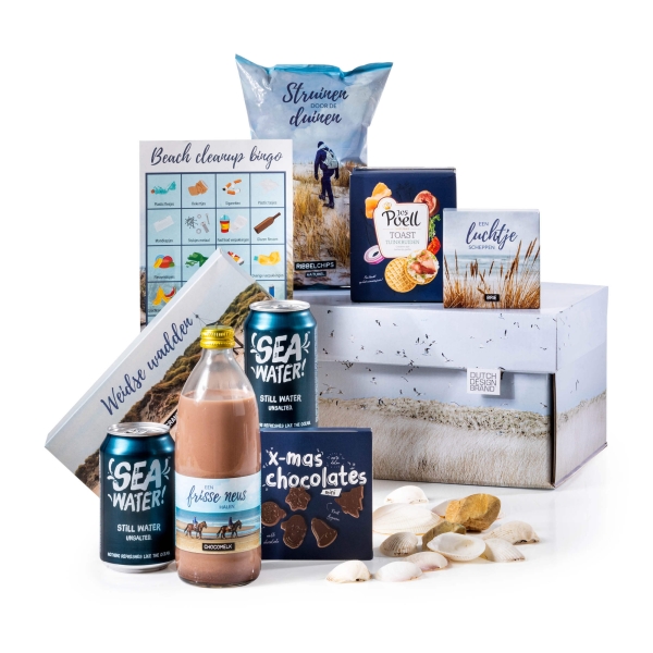 Kerstpakket strand voor een gezellige middag uitwaaien