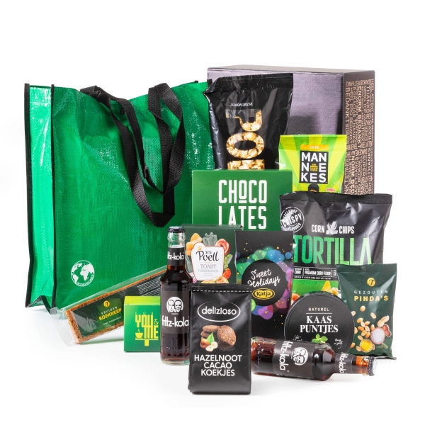 Kerstpakket met tas en heerlijke snacks online bestellen