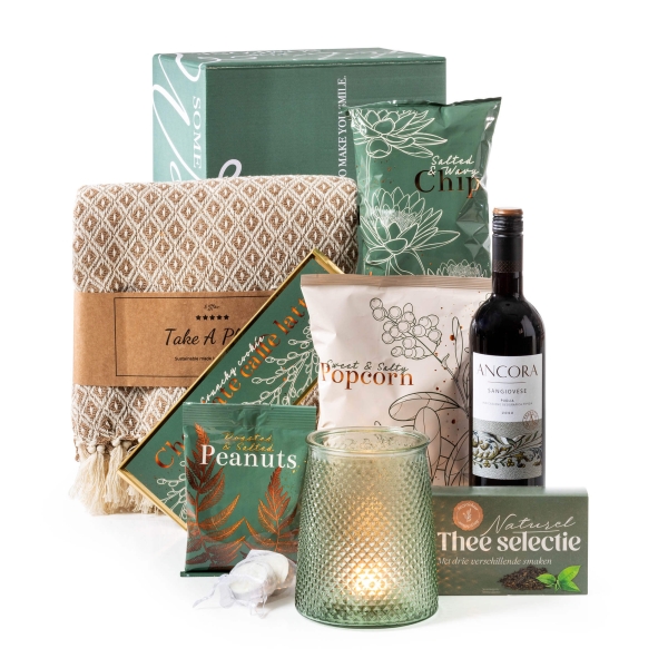 Kerstpakketten Uden met leuke wellness-accessoires.