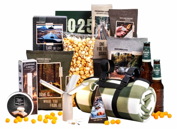 Kerstpakket ludiek voor een weekendje in de natuur.