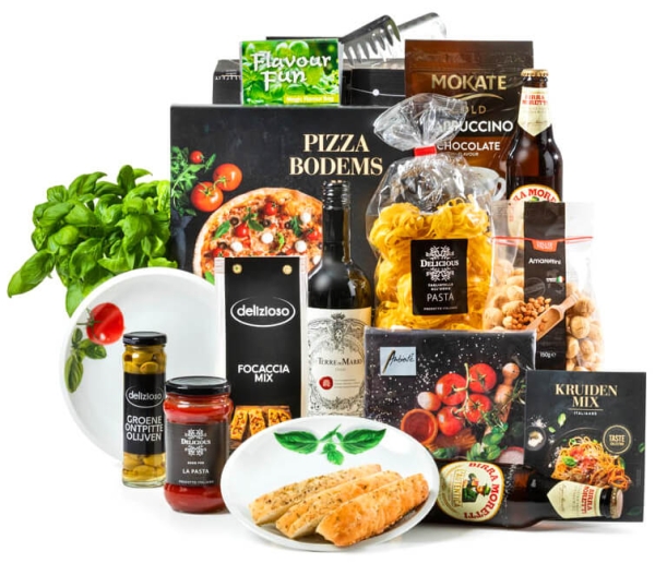 Kook kerstpakket met heerlijke bakmix en pizza
