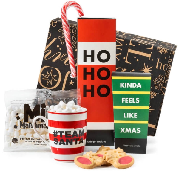 Mini kerstpakket met leuke mok om je waardering te tonen